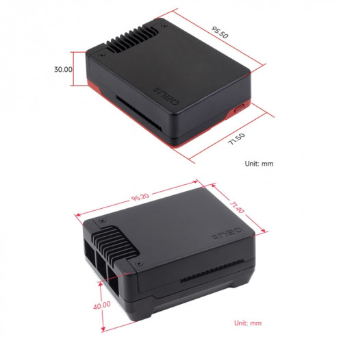 Boîtier en alliage d'aluminium Waveshare 26587 pour Raspberry Pi 5 Argon Neo, spécifications : standard SW4901782-010